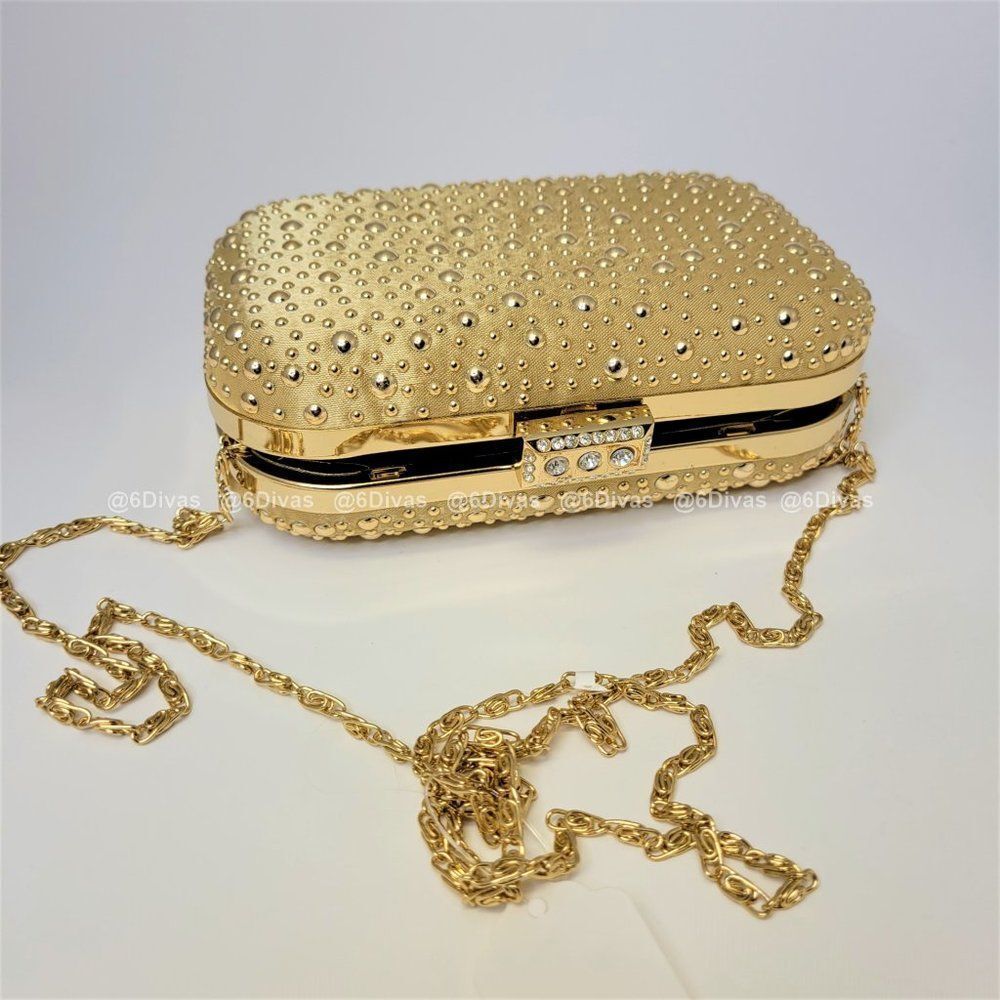 Elegant Gold Evening Clutch Purse